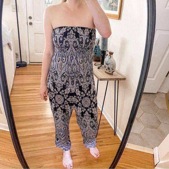 Free People Thinking Of You Strapless Jumpsuit XS - Picture 6 of 6